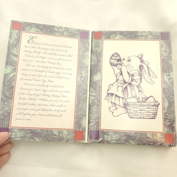 Longaberger Cream Ceramic Pottery Rosemary Bunny 1996 Easter Chocolate/ Cookie - Picture 4 of 6